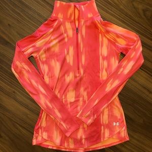Under Armour Quarter Zip, Orange, Size Small